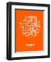 Beijing Street Map Orange-NaxArt-Framed Art Print