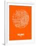 Beijing Street Map Orange-NaxArt-Framed Art Print