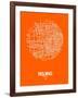 Beijing Street Map Orange-NaxArt-Framed Art Print