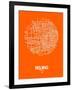 Beijing Street Map Orange-NaxArt-Framed Art Print