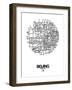 Beijing Street Map White-NaxArt-Framed Art Print