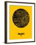 Beijing Street Map Yellow-NaxArt-Framed Art Print