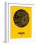 Beijing Street Map Yellow-NaxArt-Framed Art Print