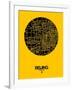 Beijing Street Map Yellow-NaxArt-Framed Art Print