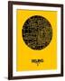 Beijing Street Map Yellow-NaxArt-Framed Art Print