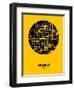 Beijing Street Map Yellow-NaxArt-Framed Art Print