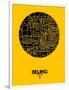 Beijing Street Map Yellow-NaxArt-Framed Art Print