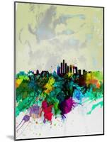 Beijing Watercolor Skyline-NaxArt-Mounted Art Print