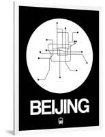 Beijing White Subway Map-NaxArt-Framed Art Print