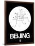 Beijing White Subway Map-NaxArt-Framed Art Print