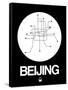 Beijing White Subway Map-NaxArt-Framed Stretched Canvas