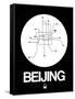 Beijing White Subway Map-NaxArt-Framed Stretched Canvas