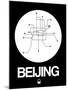 Beijing White Subway Map-NaxArt-Mounted Art Print