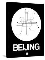 Beijing White Subway Map-NaxArt-Stretched Canvas