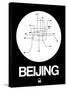 Beijing White Subway Map-NaxArt-Stretched Canvas