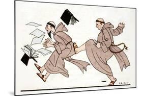 Being Chased by the Abbot, 1920-Georges Barbier-Mounted Giclee Print