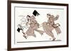 Being Chased by the Abbot, 1920-Georges Barbier-Framed Giclee Print