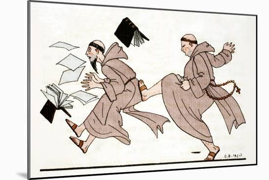 Being Chased by the Abbot, 1920-Georges Barbier-Mounted Giclee Print