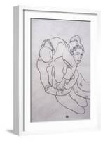 Being Embraced; Umarmende, 1918-Egon Schiele-Framed Giclee Print