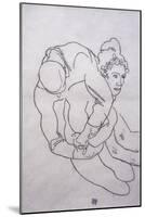 Being Embraced; Umarmende, 1918-Egon Schiele-Mounted Giclee Print