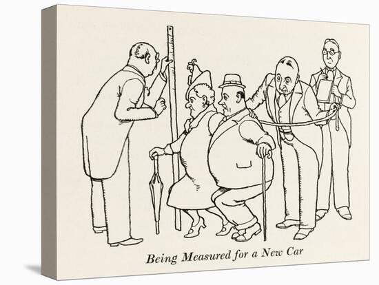 Being Measured for a New Car-William Heath Robinson-Stretched Canvas