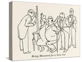 Being Measured for a New Car-William Heath Robinson-Stretched Canvas