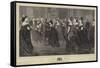 Being Presented, a Sketch at Her Majesty's Drawing Room, Buckingham Palace-null-Framed Stretched Canvas