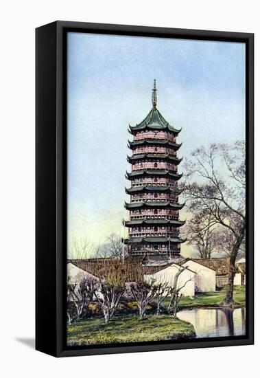 Beisi Pagoda, Suzhou, Jiangsu Province, China, C1924-Ernest Peterffy-Framed Stretched Canvas