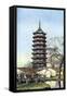 Beisi Pagoda, Suzhou, Jiangsu Province, China, C1924-Ernest Peterffy-Framed Stretched Canvas