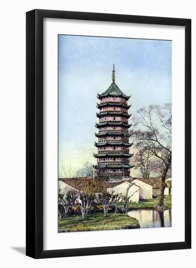 Beisi Pagoda, Suzhou, Jiangsu Province, China, C1924-Ernest Peterffy-Framed Giclee Print