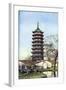 Beisi Pagoda, Suzhou, Jiangsu Province, China, C1924-Ernest Peterffy-Framed Giclee Print