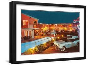 Bel Air Palms Motel, Retro-null-Framed Art Print