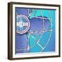 Bel-Aire Fan - Aqua-Larry Hunter-Framed Giclee Print