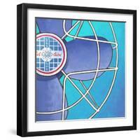 Bel-Aire Fan - Aqua-Larry Hunter-Framed Giclee Print