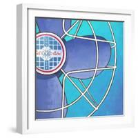 Bel-Aire Fan - Aqua-Larry Hunter-Framed Giclee Print