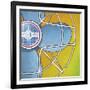 Bel-Aire Fan - Orange-Larry Hunter-Framed Giclee Print
