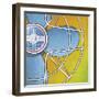 Bel-Aire Fan - Orange-Larry Hunter-Framed Giclee Print