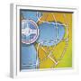 Bel-Aire Fan - Orange-Larry Hunter-Framed Giclee Print