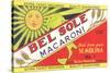 Bel Sole Macaroni Label-null-Stretched Canvas
