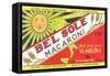 Bel Sole Macaroni Label-null-Framed Stretched Canvas