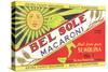 Bel Sole Macaroni Label-null-Stretched Canvas