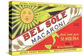 Bel Sole Macaroni Label-null-Stretched Canvas