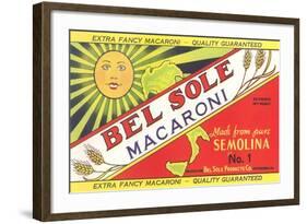 Bel Sole Macaroni Label-null-Framed Art Print