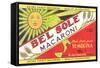 Bel Sole Macaroni Label-null-Framed Stretched Canvas