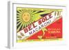 Bel Sole Macaroni Label-null-Framed Art Print