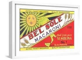 Bel Sole Macaroni Label-null-Framed Art Print