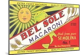 Bel Sole Macaroni Label-null-Mounted Art Print