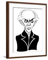 Bela Bartok, Hungarian composer and pianist; stylized caricature-Neale Osborne-Framed Giclee Print