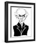 Bela Bartok, Hungarian composer and pianist; stylized caricature-Neale Osborne-Framed Giclee Print