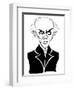 Bela Bartok, Hungarian composer and pianist; stylized caricature-Neale Osborne-Framed Giclee Print